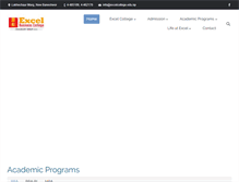 Tablet Screenshot of excelcollege.edu.np